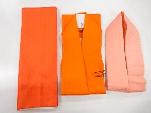 リサイクル　紗綾形模様織出し重ね衿3本セット